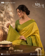 Mehendi Mustard Elegance Saree