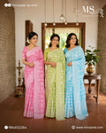 Pastel Prism Semi Tussar Saree
