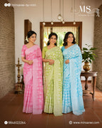 Pastel Prism Semi Tussar Saree