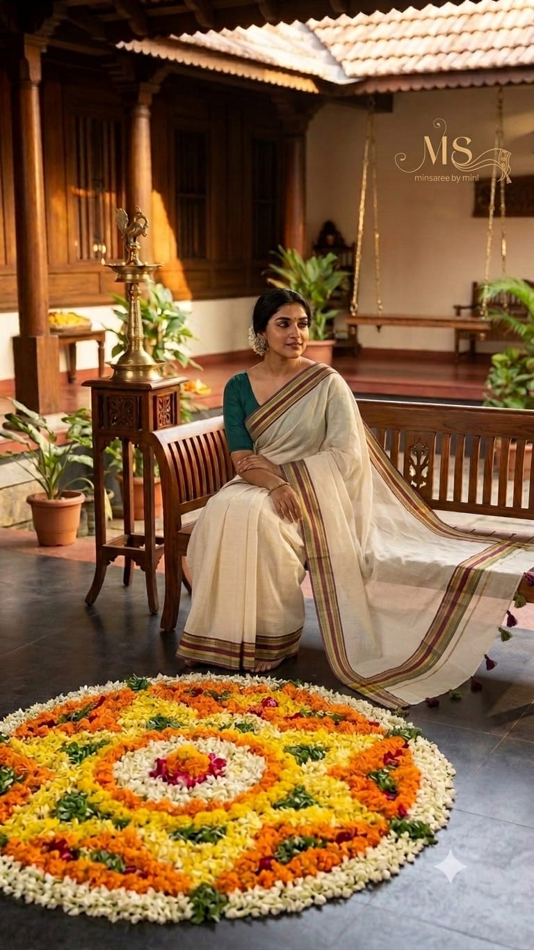Pookkalam Sandhya Cotton Set Saree