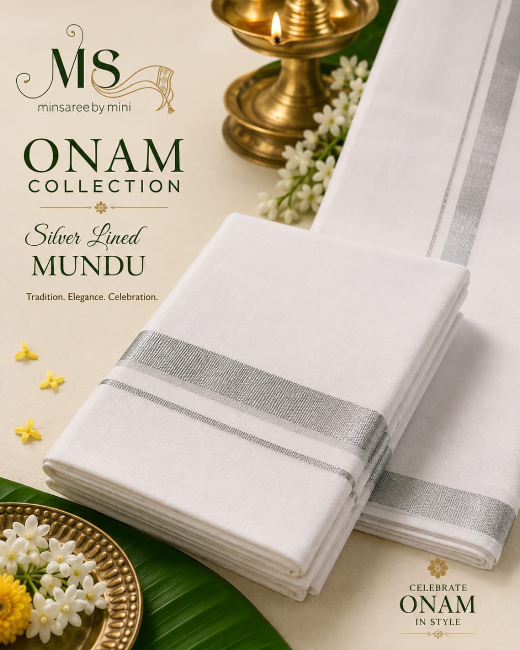 Silver Lined Men's Mundu