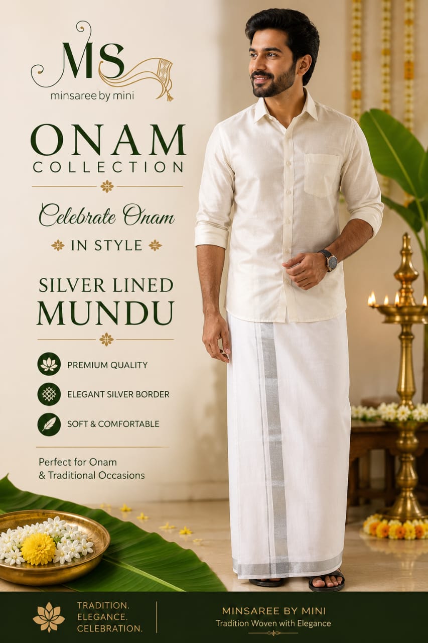 Silver Lined Men's Mundu