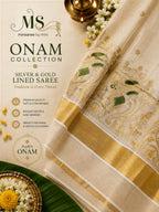 Silver & Gold Lined Saree