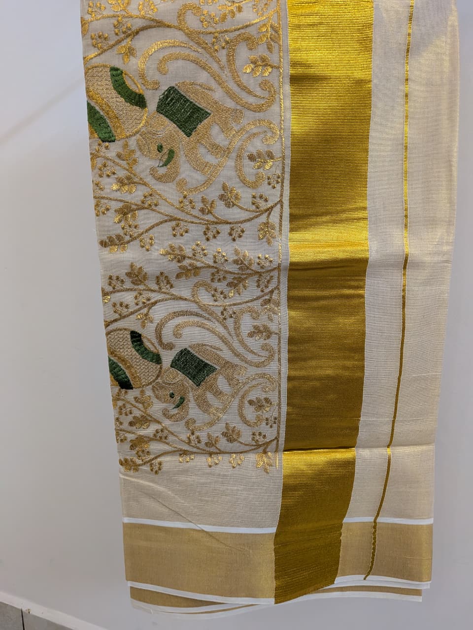 Silver & Gold Lined Saree